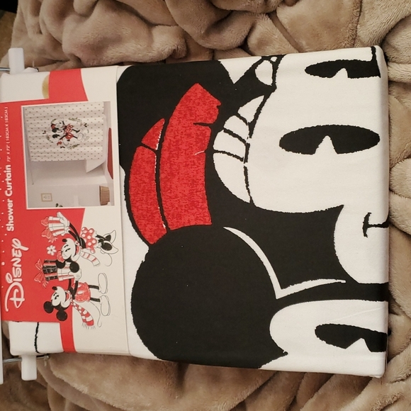Disney Other - Disney Mickey and Minnie Holiday Shower Curtain